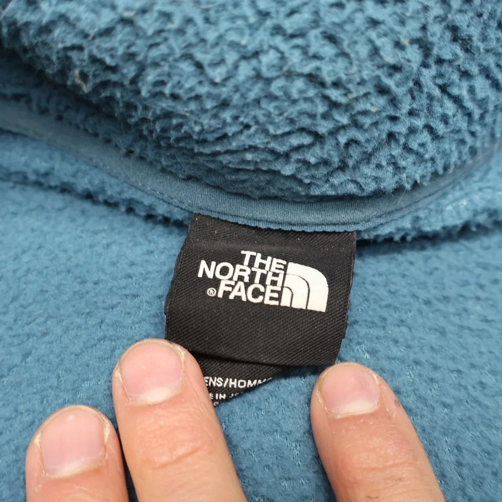 North Face Sweater Mens‎ Large Blue Gordon Lyons Fleece Pullover 1/4 Zip Outdoor